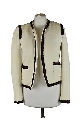 MANGO SUIT Beige Jacket Size S Womens Cotton Blend • £22.50