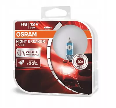 OSRAM Night Breaker LASER   H8 Car Headlight Bulb 64212NL-HCB(Twin) • $40.36