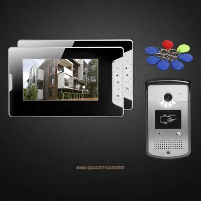 7  Video Door Phone Intercom System With Keyfobs Unlocking Camera For Apartment • $268.37