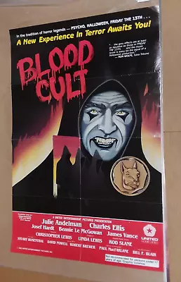 BLOOD CULT 1985 SOV UNITED HOME VIDEO VHS Original Video Store Movie Poster RARE • $150