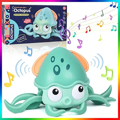 Baby Crawling Musical Toys For Toddlers Light Up Dancing Octopus Tummy Time Toys • £8.99