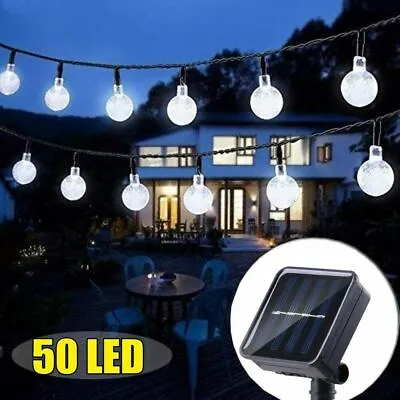 23Ft 50 LED Outdoor Solar Powered String Lights For Patio Yard Porch Party Decor • $12