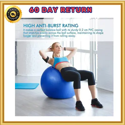 $23.90 • Buy Sport Yoga Balance Ball Gym Fitball Exercise Workout Fitness Pilates 65 - 85 Cm