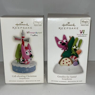 $26 • Buy Pair Of Whoops And Yo-yo Christmas Talking Ornaments 2008 Hallmark