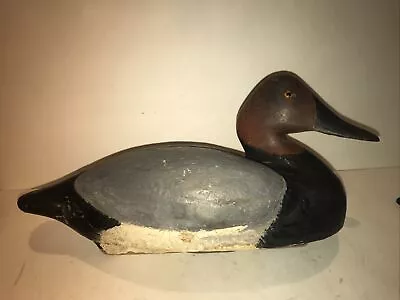 Michigan Canvasback Drake Duck Decoy Unknown Balsa Body Glass Eye • $99