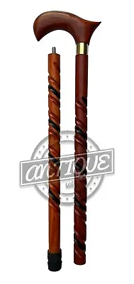 Vintage Solid Hardwood Walking Stick Cane Handmade Style Gift For Men/Women Gift • $29