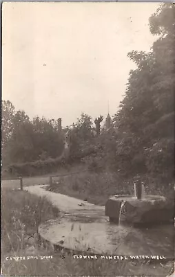 Real Photo Postcard Flowing Mineral Water Well Possibly In Indiana • $6