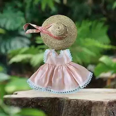 Vintage Ginny Alexander-kins Muffie Doll Peach Dress Hat • $15