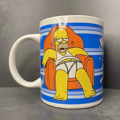 The Simpsons 2007 Homer Simpson Without TV….ceramic Mug 20th Century Fox • £19.95