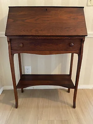 Antique Quartersawn Oak (Tiger Oak) Drop Front Secretary Desk • $500