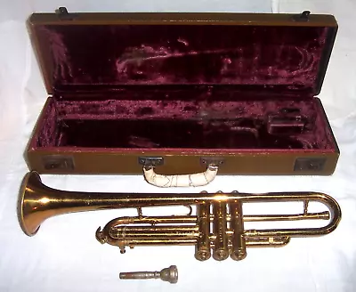 Vintage Bruno & Son Maxitone Brass Trumpet Vincent Bach 7C Mouthpiece Case • $107.80