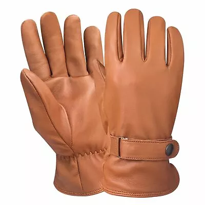 Men's Fashion Driving Gloves Slim Fit Chauffeur Classic Dress Gloves 9901 Tan • £19.99