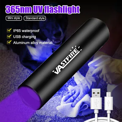 UV Ultra Violet USB LED Flashlight Blacklight Light 365nM Inspection Lamp Torch • $6.99