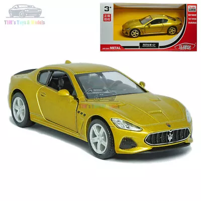 1/36 Maserati GT Model Car Alloy Diecast Toy Vehicle Collection Kids Gift Gold • $29.25