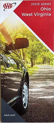 New AAA OHIO - WEST VIRGINIA STATE ROAD MAP   Highway Tour  OH/WV   LATEST 2023 • $8.99