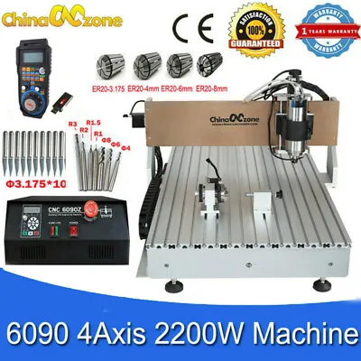 CNC 6090 4axis 2200W Router Milling Engraving Mach3 USB Carving Cutting Machine • $3699