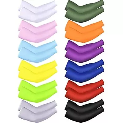 $5.99 • Buy Arm Sleeves For Men Women UV Sun Protection Arms Sleeves Cooling Baseball Sleeve