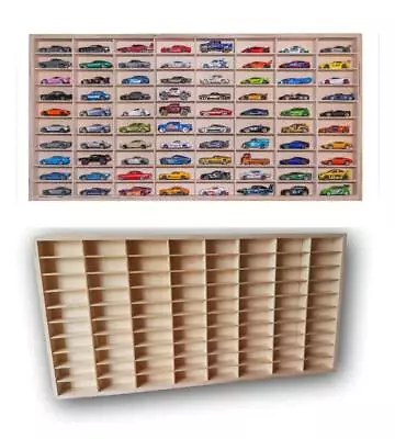 Display For Hot Wheels Diecast Car Matchbox 1/64 Wooden Unit Shelf Toy Storage • £42.99