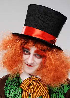 £40.49 • Buy Velvet Mad Hatter Deluxe Fantasy Fairytale Fancy Dress Cosplay Black Top Hat