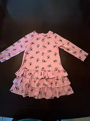 Gymboree Fall For Monkeys Monkey Ruffle Long Sleeve  Dress  Sz 4t • $29.99