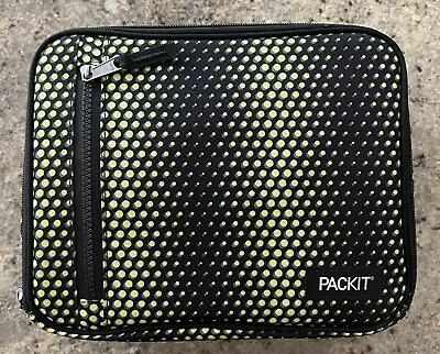 $17.99 • Buy Packit Freezable Classic Lunch Box Bag Black/green  Venom  Folds Flat Euc!