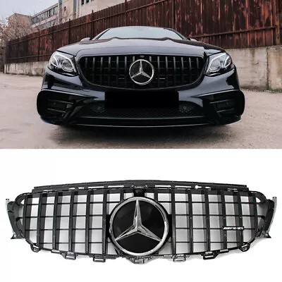 GT R Front Grille W/ CAMERA HOLE For Mercedes Benz W213 E-CLASS 2016-2020 Black • $94.99