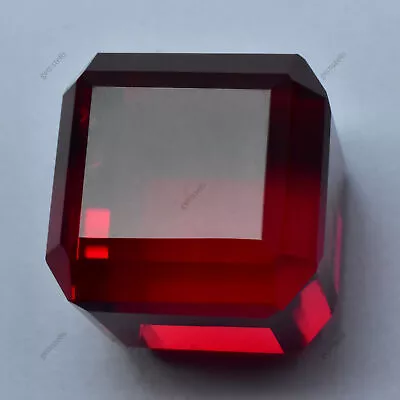 54.40 Ct Lab-Created Ruby Red Cube Cut CERTIFIED Extremely Rare Loose Gemstone • $16.59