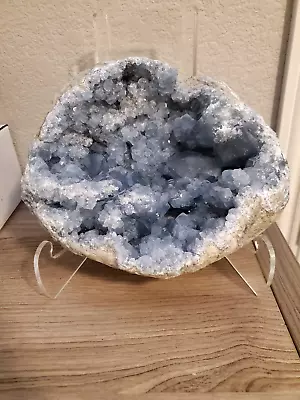 Massive Blue Celestite Museum Quality Crystal Geode • $950