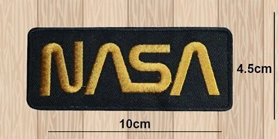 Nasa Black & Gold  Iron Or Sew On Embroidered Patch Applique Badge Logo • £2.99