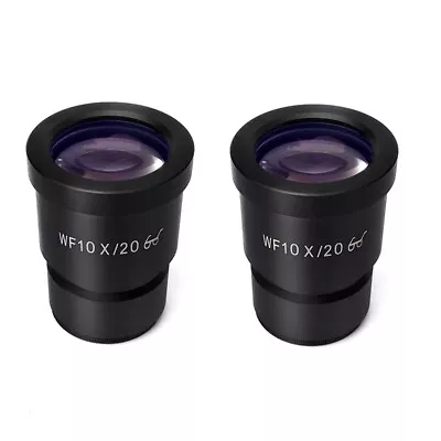 Pair Stereo Microscope Eyepiece High Eye-point Optical Ocular Lens WF10X WF20X • $23.18