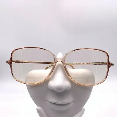 Vintage Silhouette SPX M1767 Gold Transparent Oval Sunglasses FRAMES ONLY • $20.40