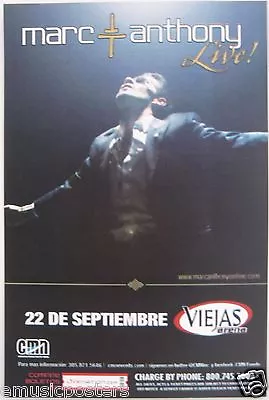 MARC ANTHONY 2011 SAN DIEGO CONCERT TOUR POSTER - Latin Pop Music Superstar • $15.96