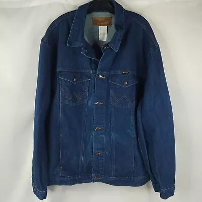 Wrangler Men's Denim Jean Jacket Size XLT Big And Tall 74145PW • $29.99