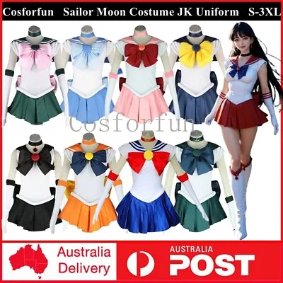 Adults Sailor Moon Costume Cosplay JK Uniform Sailormoon Dress Gloves Book Week • $64.50