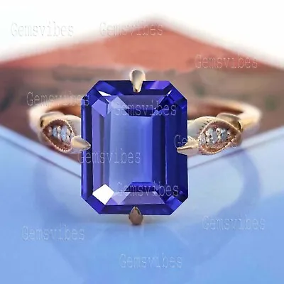 Art Deco Tanzanite Ring For Women Fine Jewelry Delicate 925 Sterling Silver Ring • £44.41