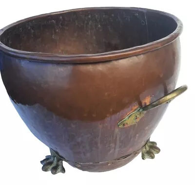 Rare Large Vintage Oval Coal Bucket Log Bin Fireplace Wood Storage Bottle Cooler • £39.95