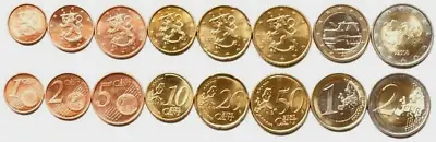 Finland 8 Coins Set 2008 1 C - 2 EURO UNC (#1699) • $13.50