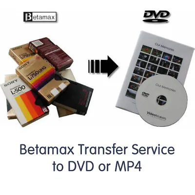 Transfer Convert Betamax (NTSC) Beta Video Tape To DVD Or MP4 • $15
