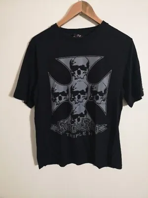 WWE Mens T Shirt  King Of King Triple H  Black Short Sleeve Size S • $30