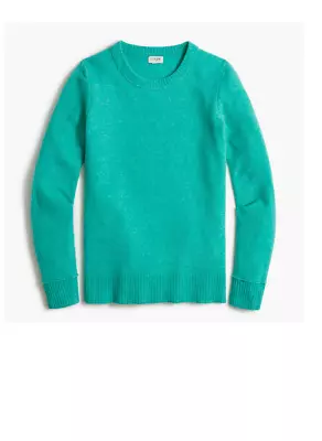 J. CREW FACTORY Crewneck Sweater In Extra-soft Yarn SIZE SMALL GREEN/TEAL NWT • $43.99