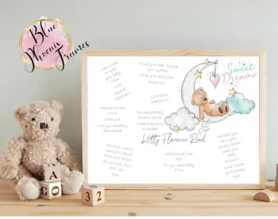 £6.94 • Buy BABY SHOWER - Guest Book Message Keepsake - Personalised - A4 / A3
