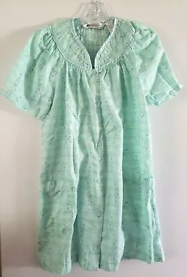 Morning Glory By Jasmine Rose Women's Floral Blue House Coat Sleep Gown Size S/P • $24.99
