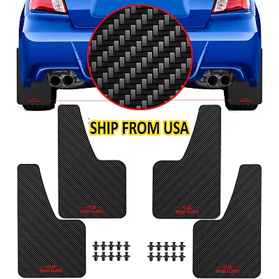 4*Carbon Fiber Texture Splash Guards Mud Flaps Universal For Car Sedan Hatchback • $18.04