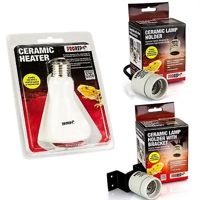 ProRep Ceramic Heater Emitter Reptile Lamp Holder Bracket 60w 100w 150w 250w • £34.39