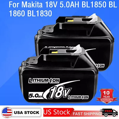 For Makita BL1850 BL1860 BL1830 LXT Lithium-Ion Battery 2 Rechargeable 18V 5.0AH • $21.99