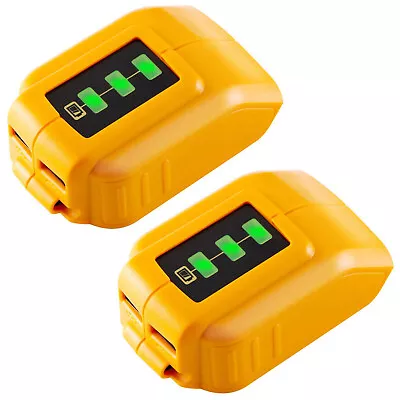 2x USB Converter Charger For DeWalt 12-20V Lithium-ion Battery DCB090 Adapter • $18.98