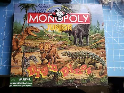 Parker Brothers Monopoly Junior Dig'n Dinos Board Game Complete • $12.99