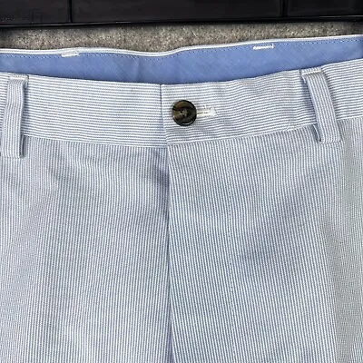 Brooks Brothers Men's Pants Seersucker 33x32 Blue White Striped Clark Fit Chino • $39.99