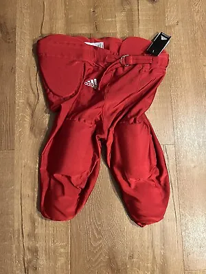 NWT Adidas Integrated Padded Football Pants Red 690PA Mens Size 2XL • $12.74