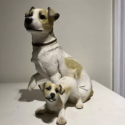 Country Artist Jack Russell Mother And Puppy Large Figurine • £18.50